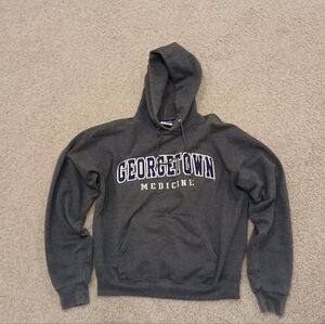 Vintage Champion Georgetown Medicine Crewneck Hoodie Gray Medium